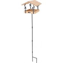 Esschert Design Zapichovacie kŕmidlo pre vtáky Rhi 131,5 x 24,5 x 24,5 cm drevo kov hnedá
