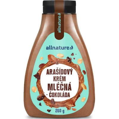ALLNATURE Arašídový krém s mléčnou čokoládou 260 g