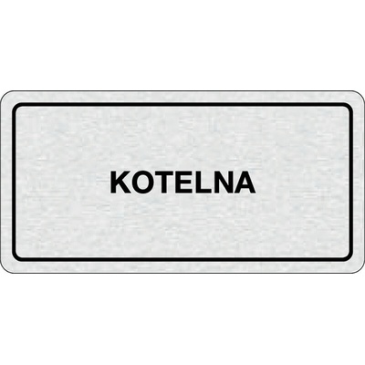 Nalepovací cedulka na dveře - Kotelna (s obrázkem)