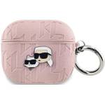 Karl Lagerfeld Калъф Karl Lagerfeld за AirPods 3 розов Monogram Karl & Choupette Head (KLA3PGKCPP)