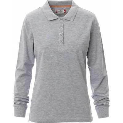 PAYPER florence lady melange 000933-0368 / Дамска поло тениска с дълъг ръкав - меланж сиво l (000933036813001l)