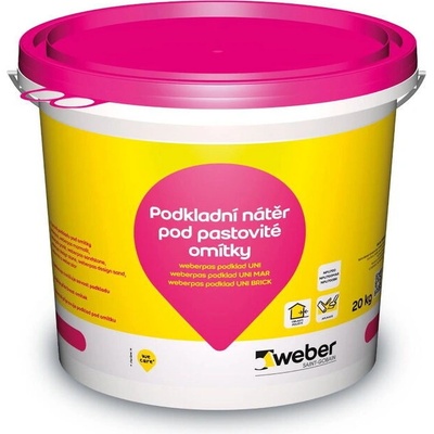 Nátěr podkladový weber pas Uni bílý – 20 kg
