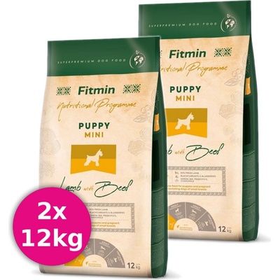 Fitmin Dog Mini Puppy Lamb & Beef 2 x 12 kg