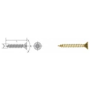 Uncanny Brand Wood insert galvanized yellow full thread fhd 4.0*30mm