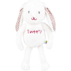 Balibazoo Мека играчка за гушкане Bali Bazoo - Bunny, бяла (111052) - ozone