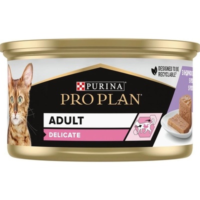 Pro Plan Adult Cat Delicate morčacie kúsky v paštéte 85 g