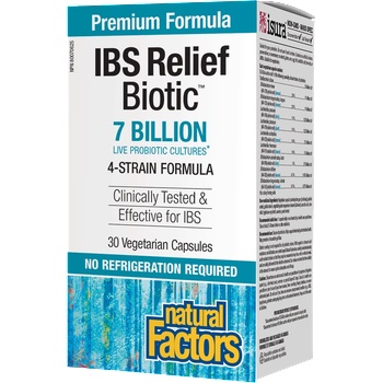 Natural Factors IBS Relief Biotic 7 млрд. активни пробиотици, 4 щама формула 30 V капсули | Natural Factors (1861 NF)