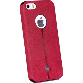Púzdro Stone Age Cloth Grain iPhone 5/5s/SE červené