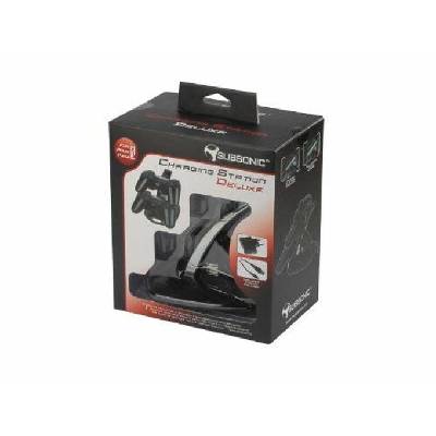Зарядна станция Subsonic SA1315, за Sony Sixaxis, DualShock3 и PS Move, за зареждане на 4 контролерa, черна (SA1315)