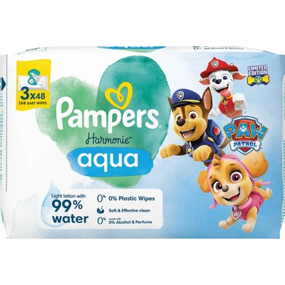 Pampers Harmonie Aqua Paw Patrol 144 ks