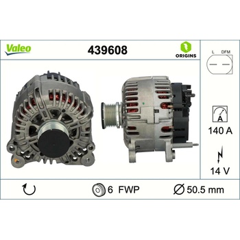 Alternátor VALEO 439608