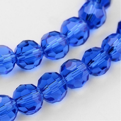 Broušený korálek 4 mm tm. modrý – Zboží Dáma