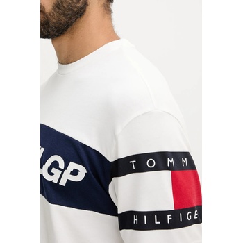 Tommy Hilfiger Памучна тениска Tommy Hilfiger x SAIL GP в бежово с принт MW0MW41418 (MW0MW41418)