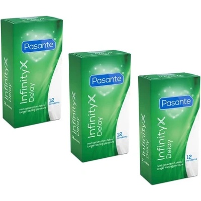 Pasante 36 бр. (3х12 бр. ) Задържащи презервативи с 8.5% Бензокаин Pasante Infinity X