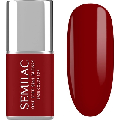 Semilac Uv gel lak na nehty One Step 3in1 Glossy Dark Red S575 7 ml