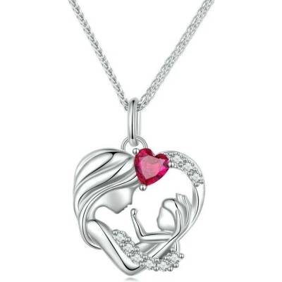 Grace Silver Jewellery Stříbrný maminka s dítětem, srdce NH-BSN323/42 Stříbrná