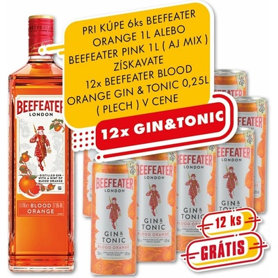 Beefeater Blood Orange 37,5% 1 l (čistá fľaša)
