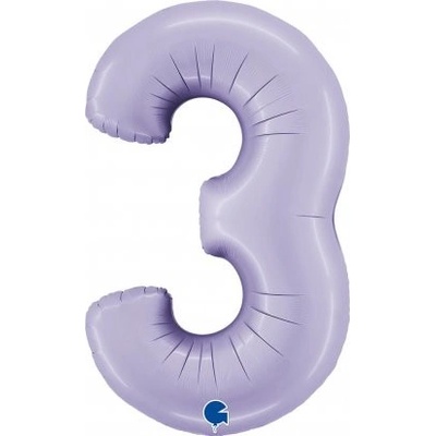 GRABO fóliový balónek ČÍSLICE LILIOVÁ 3 102cm,40" nafukovací