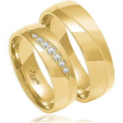 VIPgold Svadobné obrúčky OE 8336 žlté zlato