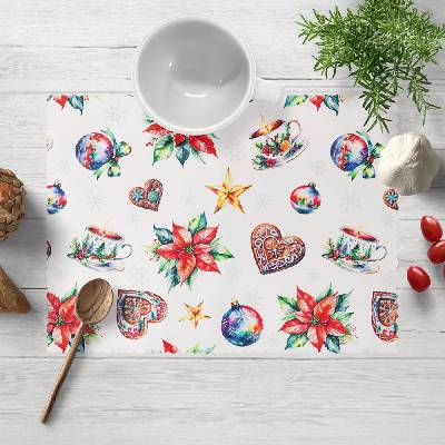 Biante Teflónové prestieranie TF-143 Farebné vianočné motívy na bielom 35x45 cm