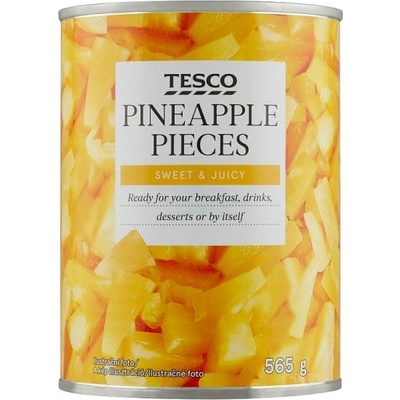 Tesco Ananás kúsky v sladkom náleve 565 g