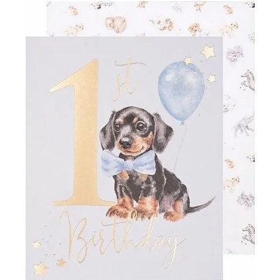 Přání k narozeninám Wrendale Designs "A Pawsome Day" - Štěňátko