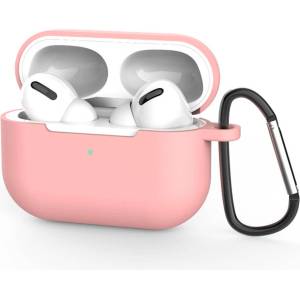 Techsuit Силиконов калъф с карабинер за Apple Airpods Pro 3 - Techsuit Silicone Case (тъмнорозов) (KF2356315)