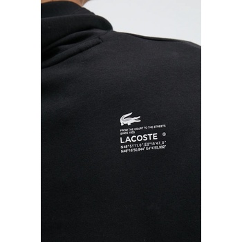 Lacoste Суичър Lacoste в черно с качулка с изчистен дизайн (SF0281)