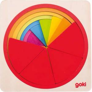 Goki Дървен пъзел Goki - Кръгче (57737) - baby