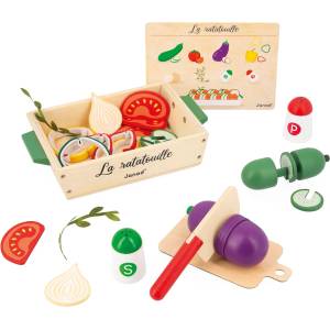 Janod Дървен комплект Janod - Рататуй, 32 aксесоара (J06626) - baby