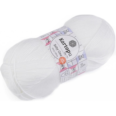 Pletací příze Baby One 100 g, střední, 5 (010) bílá