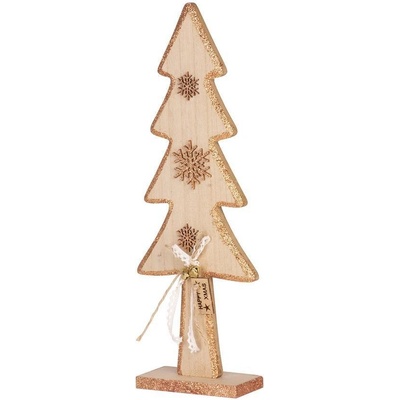 Dekorácia MagicHome Vianoce Woodeco Jedlička bal. 2 ks 14x40 cm