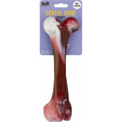 Pet Pro žvýkací odolná gumová kost s hovězí příchutí 21 cm