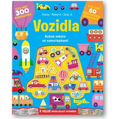 Vozidla - Rušné město se samolepkami