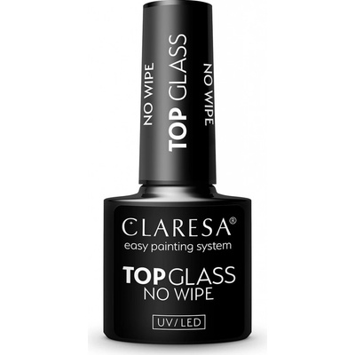 Claresa UV/LED Top Glass No Wipe vrchní gelový lak pro ochranu a lesk bez výpotku 5 g