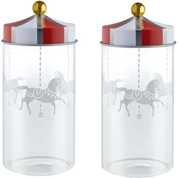 Alessi Кухненски буркан CIRCUS, комплект 2 бр. , прозрачен, Alessi (ALMW68S2)