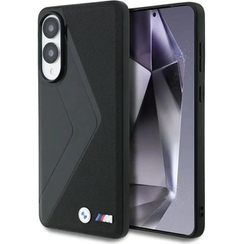 BMW Leather Oversized Stripes MagSafe калъф за Samsung Galaxy S25 Edge - черен