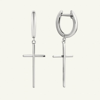 SilveAmo stříbrné kruhové Okouzlující křížky C21223