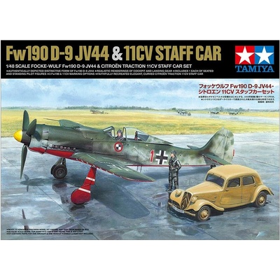 Tamiya Focke Wulf Fw 190 D 9 JV44 & Citroën Traction 11CV Staff Car 1:48