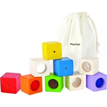 Plan Toys zmyslové kocky 9 ks PT5531