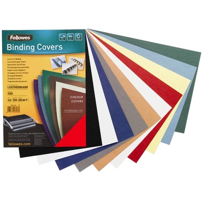 Корици Fellowes, Картон, А4, Червени, 100 бр (5370305)