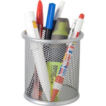 Метален кръгъл моливник Ico мрежа Сребрист (1701111-25-7570654001)