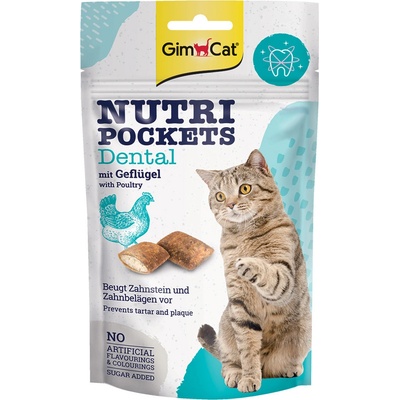 GimCat Nutri Pockets Dental s hydinovým 6 x 60 g