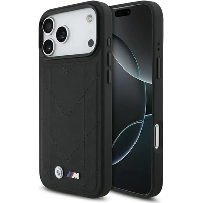 BMW M Quilted Logo MagSafe Case за iPhone 17 Pro Max - черен