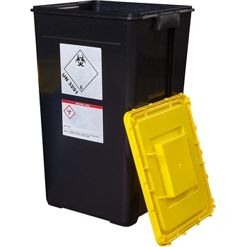 Dopner Klinik box nádoba na nebezpečný odpad UN kónická + víko 60 l černá