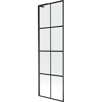 Mexen Next L параван за вана с едно крило 60 x 150 см, черна решетка, черен - 895-060-000-03-77-70 (895-060-000-03-77-70)