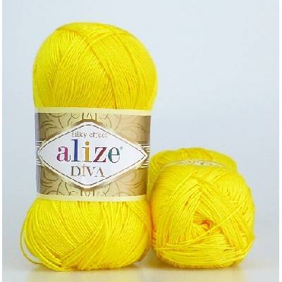 Alize příze Diva 110 žlutá