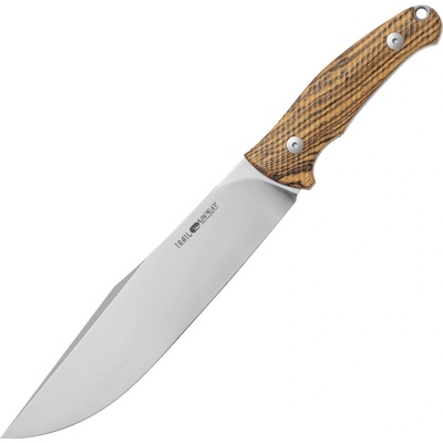 Viper Trail Clip Point Satin N690Co, Bocote Wood, Leather sheath VT4068BC