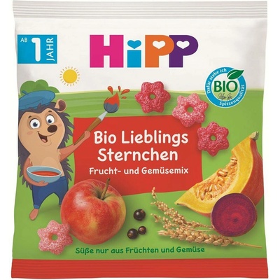 HiPP BIO jablko mrkev dýně a řepa obilné křupky 30 g