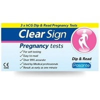 Pasante Clear Sign hCG Dip tehotenský test 3 ks